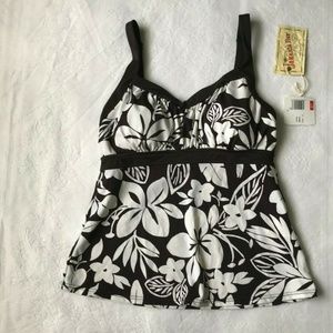 JAMAICAN BAY Swimwear Top Brown / White Floral